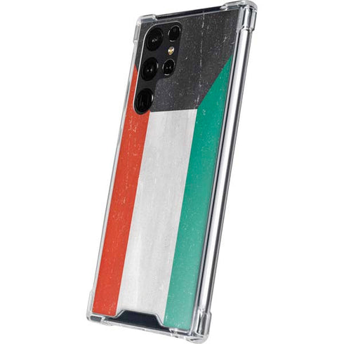 Kuwait Flag Distressed Galaxy S24 Ultra Clear Case